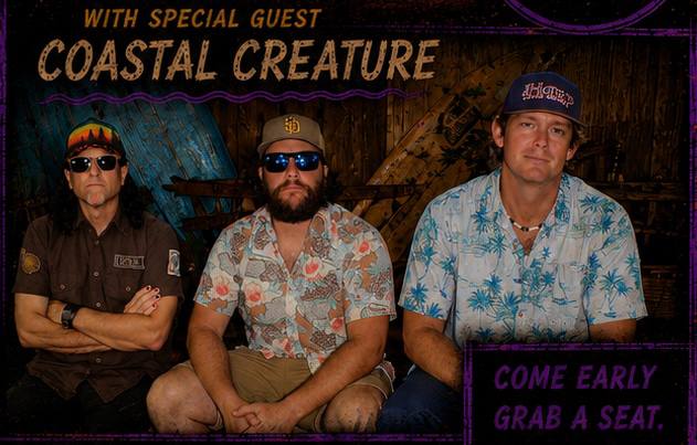 Coastal Creature guest promo art with the note Come early grab a seat.